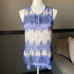 VIOLET & CLAIRE sleeveless tank top hi-low size medium keyhole lightweight